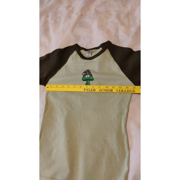 Vintage 90s Merlin The Magic Mushroom Joey Mars Shirt Raglan Womens Medium - Picture 4 of 8